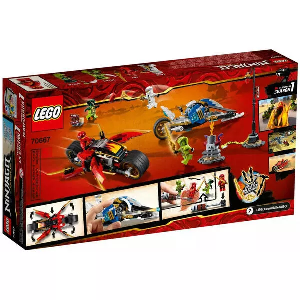 NINJAGO 70667 Мотоцикл-клинок Кая и снегоход Зейна