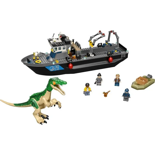 Jurassic World 76942 Побег барионикса на катере