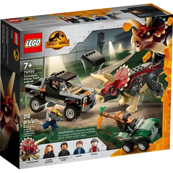 Jurassic World 76950 Нападение трицератопса на пикап