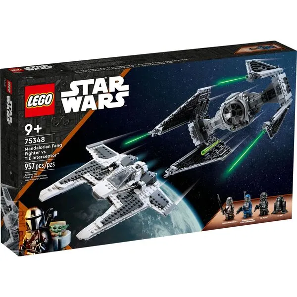 Star Wars 75348 Истребитель Mandalorian Fang против TIE Interceptor