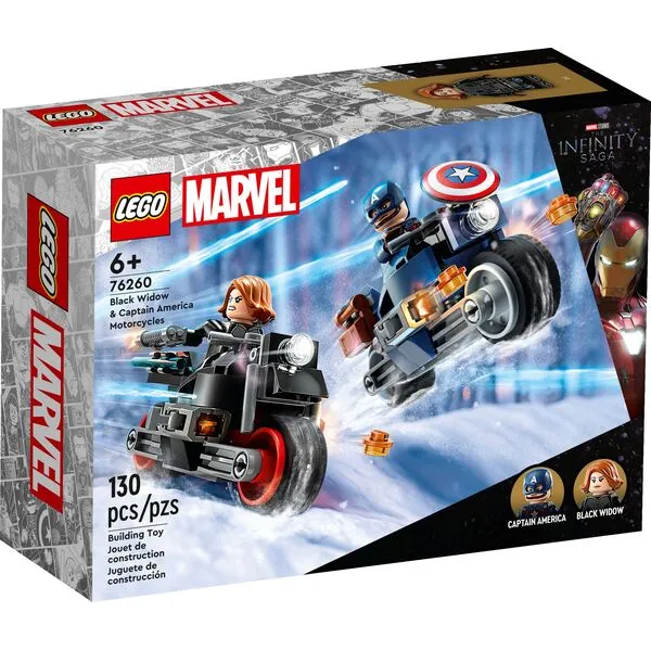 Super Heroes 76260 Мотоциклы Черной вдовы и Капитана Америки