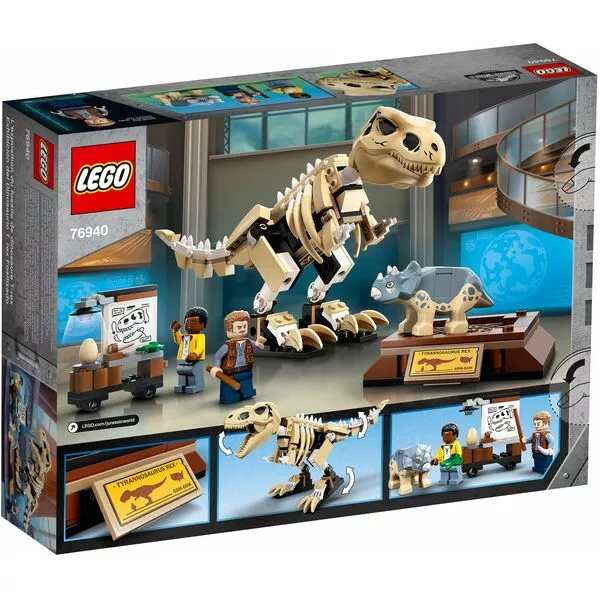 Jurassic World 76940 Скелет тираннозавра на выставке