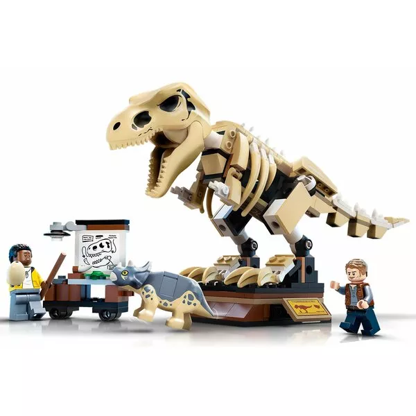 Jurassic World 76940 Скелет тираннозавра на выставке