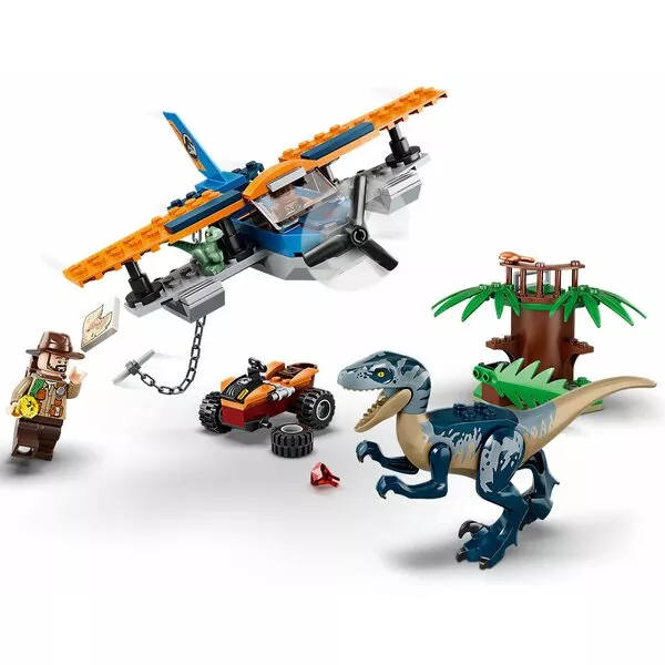 Jurassic World 75942 Велоцираптор: спасение на биплане