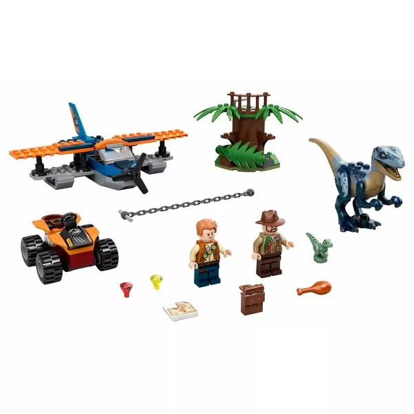 Jurassic World 75942 Велоцираптор: спасение на биплане