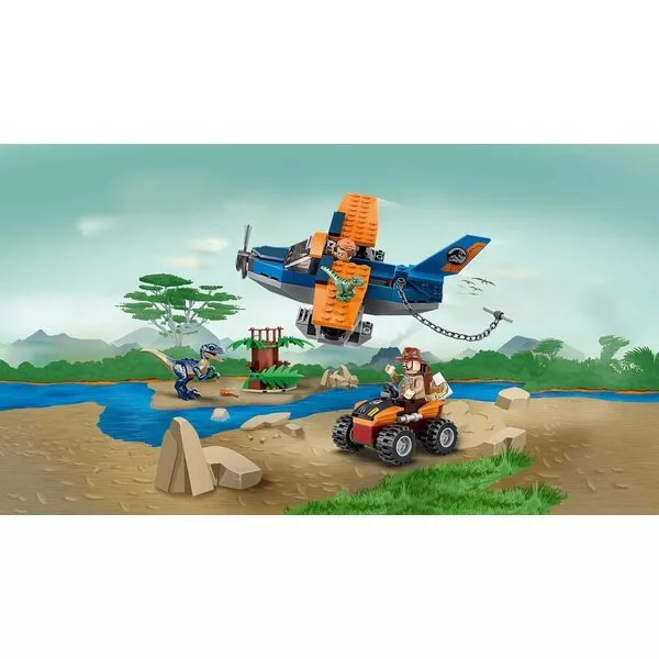 Jurassic World 75942 Велоцираптор: спасение на биплане