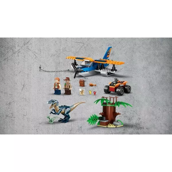 Jurassic World 75942 Велоцираптор: спасение на биплане