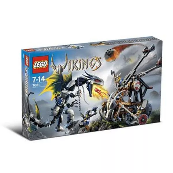 Vikings 7021 Viking Double Catapault vs. the Armored Ofnir Dragon