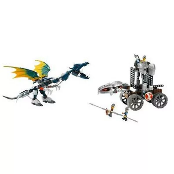 Vikings 7021 Viking Double Catapault vs. the Armored Ofnir Dragon