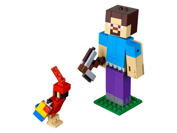 Minecraft 21148 Большая фигурка: Стив с попугаем