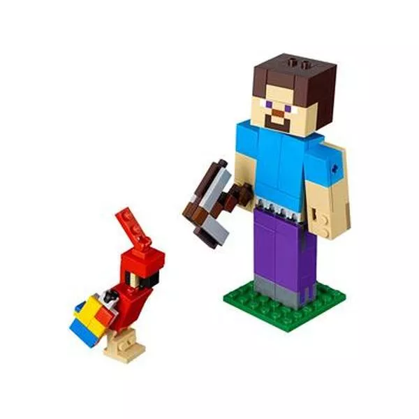 Minecraft 21148 Большая фигурка: Стив с попугаем