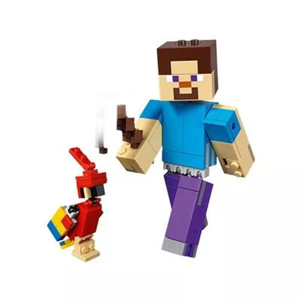 Minecraft 21148 Большая фигурка: Стив с попугаем