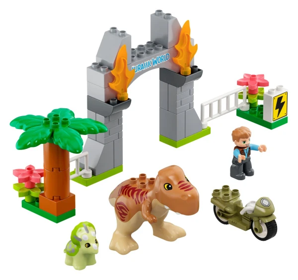 DUPLO 10939 Побег динозавров: тираннозавр и трицератопс