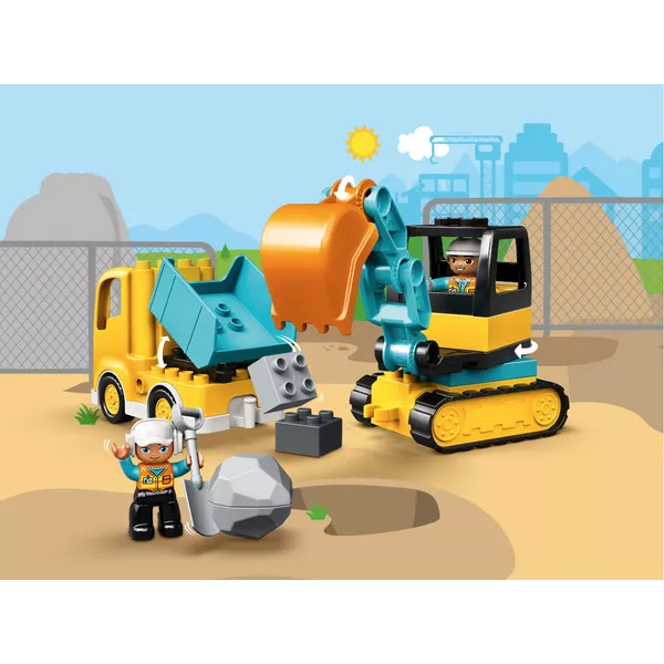 DUPLO 10931 Грузовик и гусеничный экскаватор