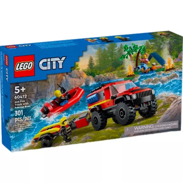 City 60412 Пожарная машина со спасательной лодкой