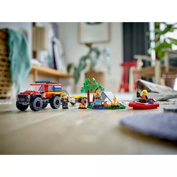 City 60412 Пожарная машина со спасательной лодкой