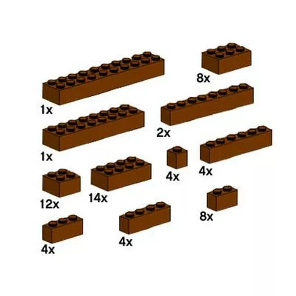 Bulk Bricks 10147 Assorted Brown Bricks