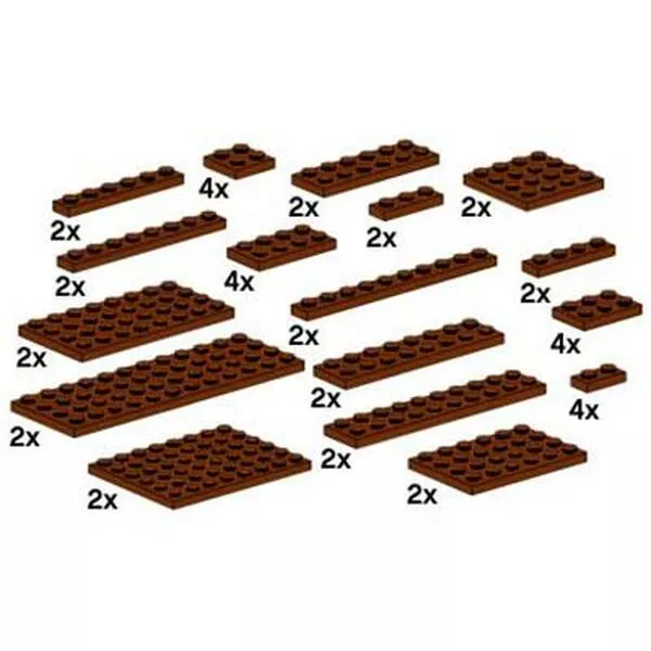 Bulk Bricks 10150 Assorted Brown Plates