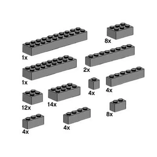 Bulk Bricks 10146 Assorted Dark Grey Bricks