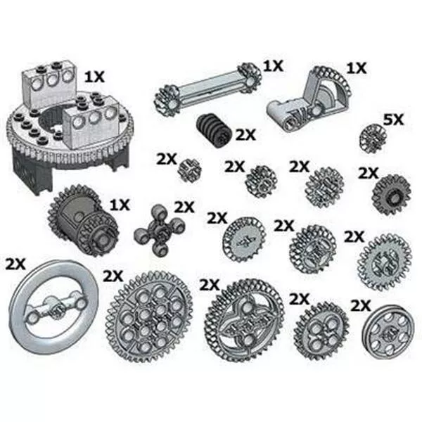 Bulk Bricks 10076 Technic Gear Wheels
