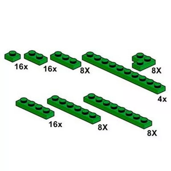 Bulk Bricks 10063 Dark Green Plates