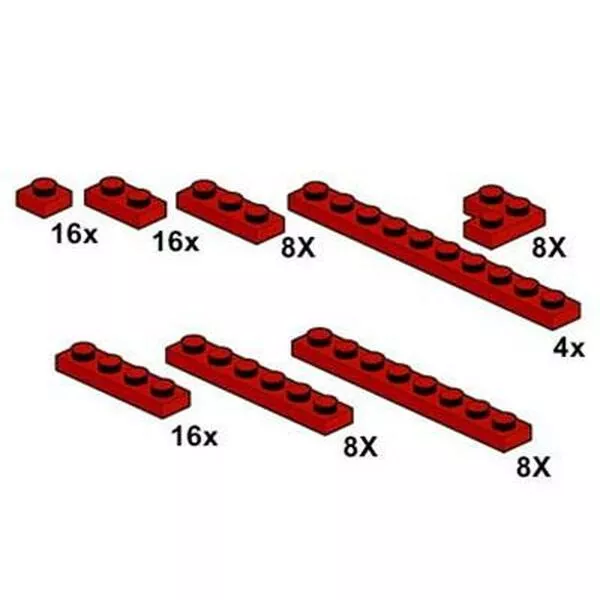 Bulk Bricks 10062 Red Plates
