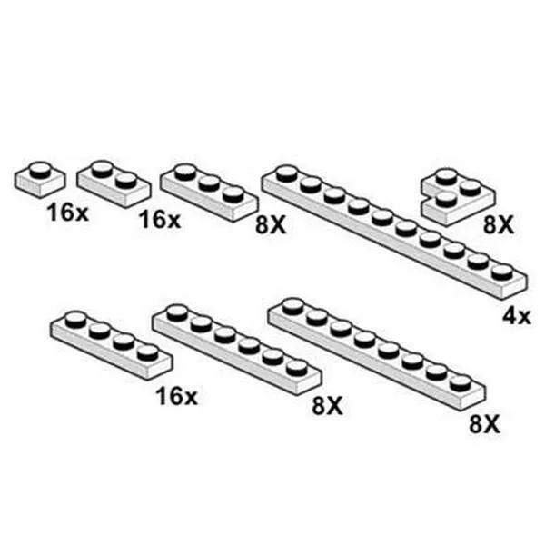 Bulk Bricks 10065 White Plates