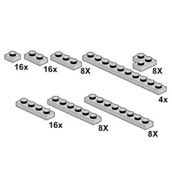 Bulk Bricks 10064 Grey Plates