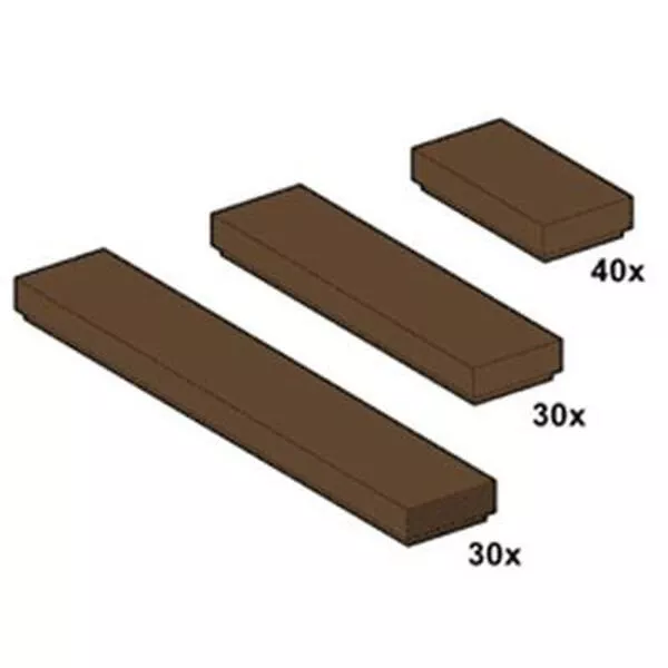 Bulk Bricks 10046 Brown Tiles