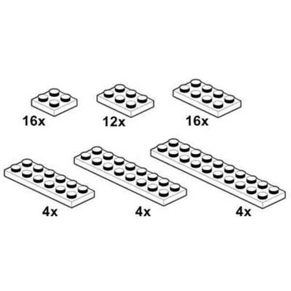 Bulk Bricks 10056 White Plates