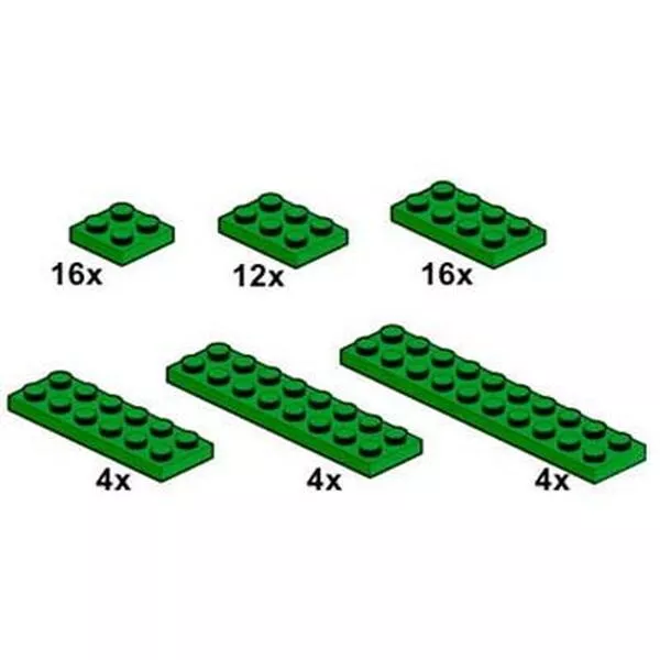 Bulk Bricks 10059 Dark Green Plates