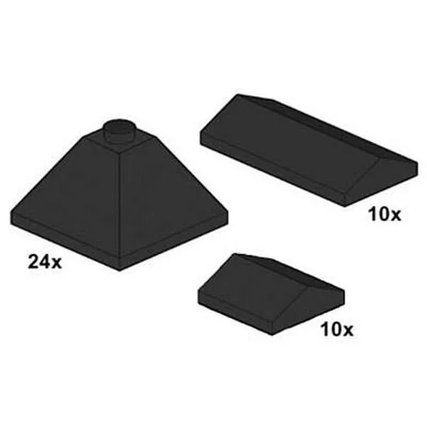 Bulk Bricks 10053 Black Roof Tiles