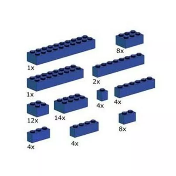 Bulk Bricks 10009 Assorted Blue Bricks