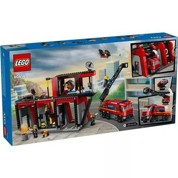 City 60414 Fire Station with Fire Engine