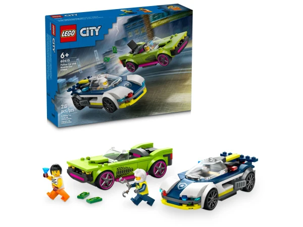 City 60415 Погоня: полицейская и спортивная машины