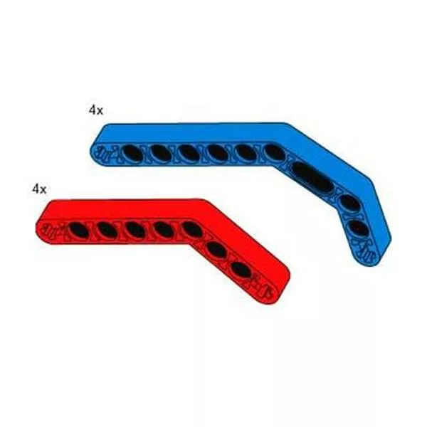 Service Packs 5202 Angle Beams, Red and Blue