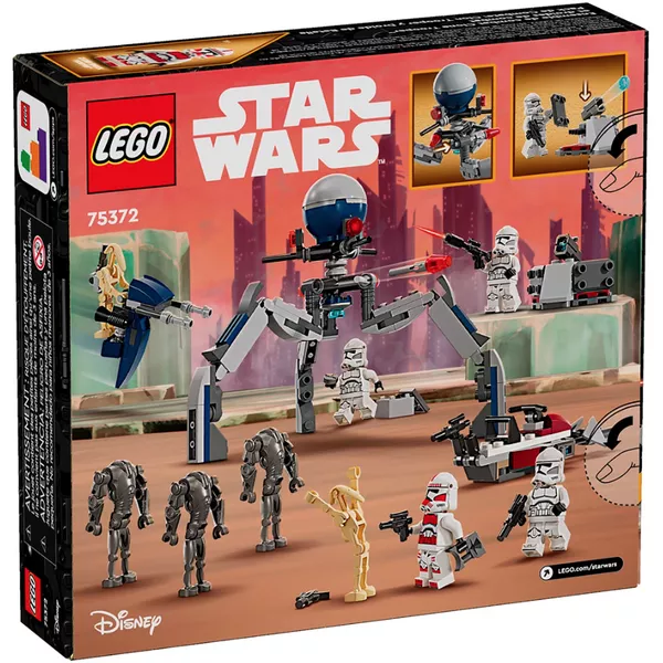 Star Wars 75372 Боевой набор солдат-клонов и боевых дроидов
