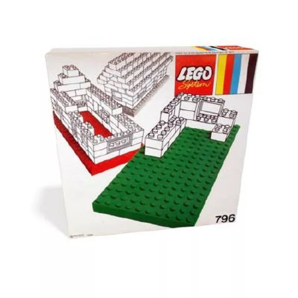 Universal Building Set 796 2 Large Baseplates Green/Yellow
