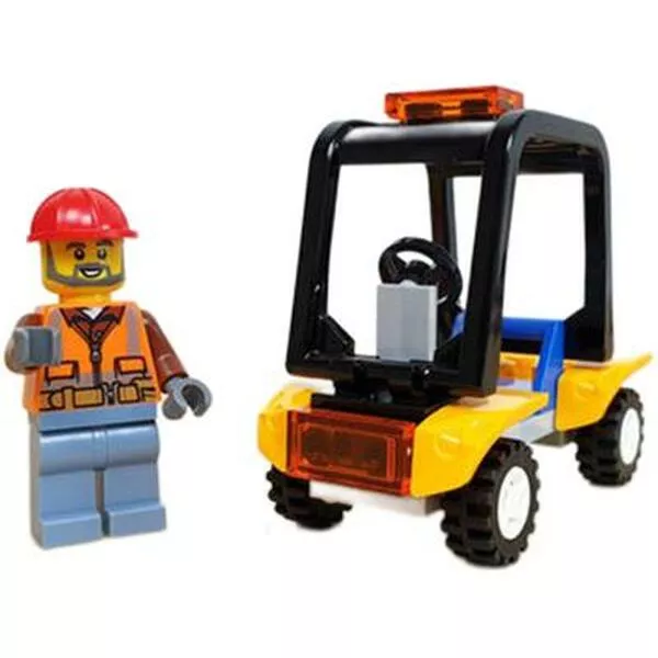 City 952306 Airport Worker with Service Car