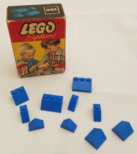System i Leg 281-2 Синие скошенные кирпичики 1x2 и 3x2