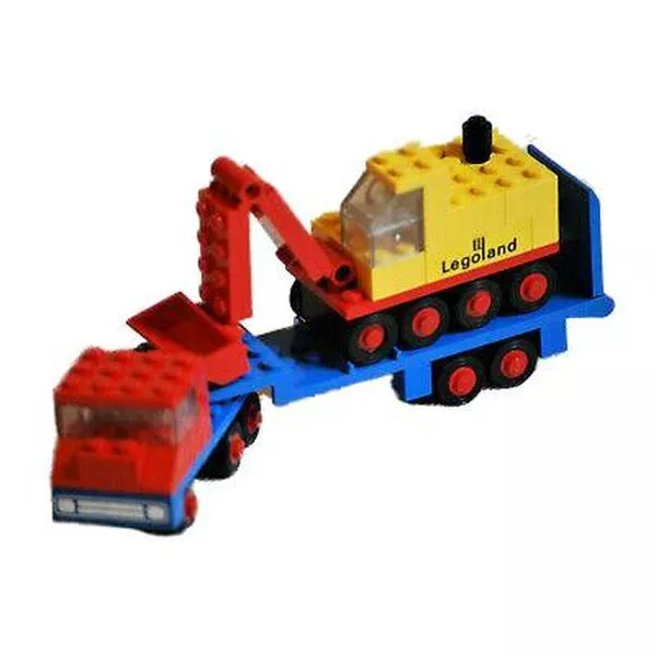 LEGOLAND 681 Low Loader with 4 Wheel Excavator
