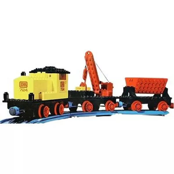 Trains 724 12v Diesel Locomotive with Crane Wagon and Tipper Wagon