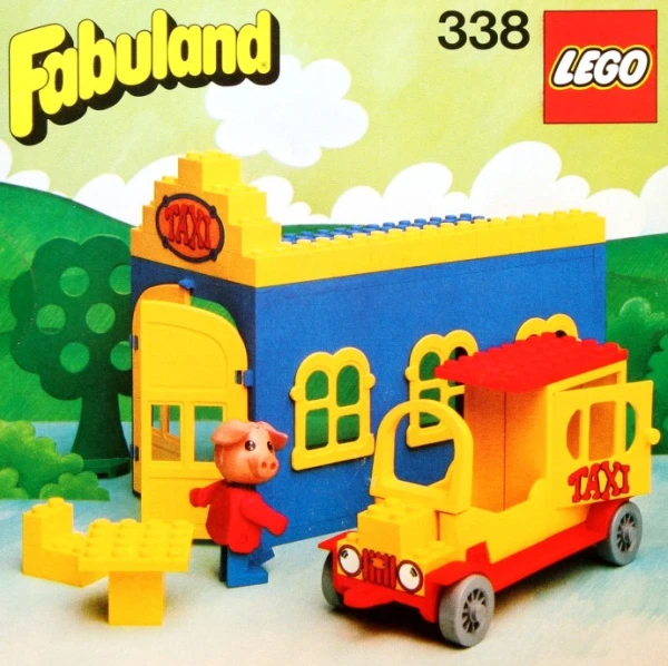 Fabuland 338-2 Блонди свинья и станция такси