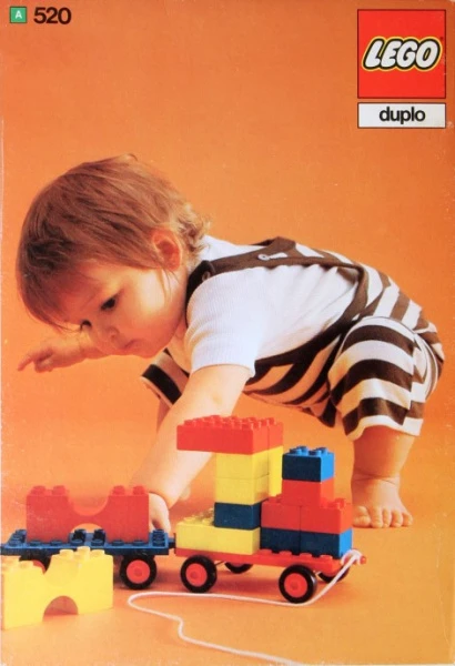 DUPLO 520-9 Кирпичи, полукирпичи и две тележки