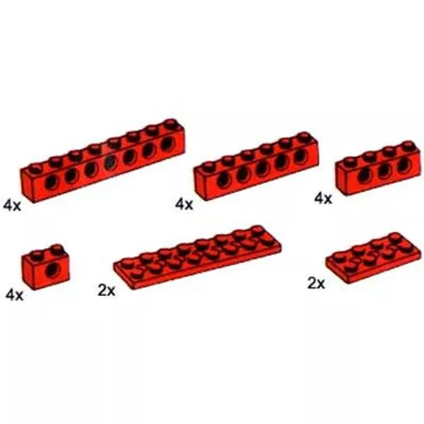 Service Packs 5249 20 Technic Beams and Plates Red