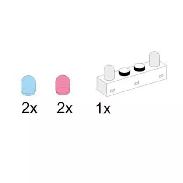 Service Packs 5033 Light and Sound 1x4 Lighting Brick and 4 Color Globes
