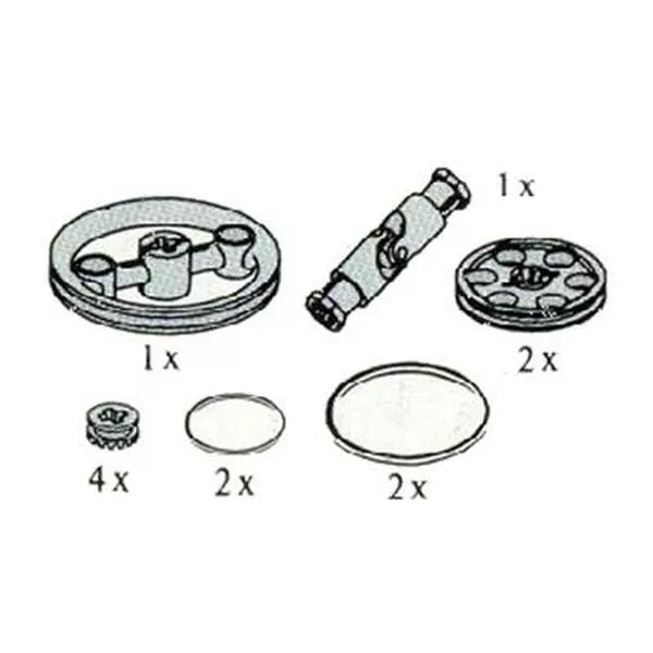 Service Packs 5259 Universal Joint, Rubber Bands and Wheels