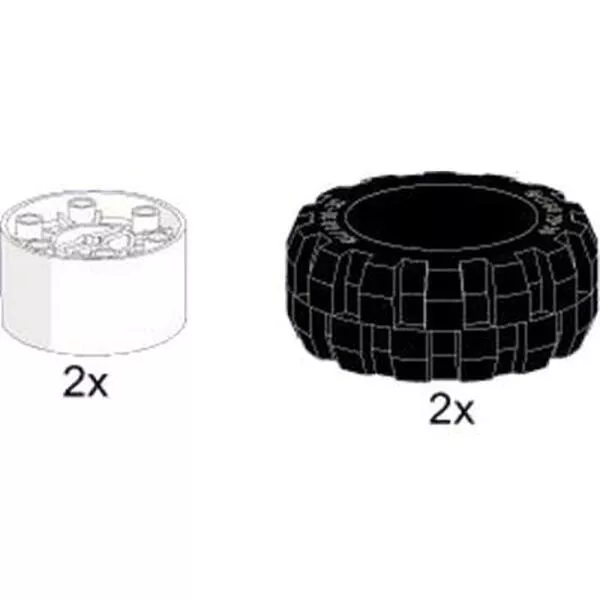 Service Packs 5271 Tyres and Hubs 49.6 mm White