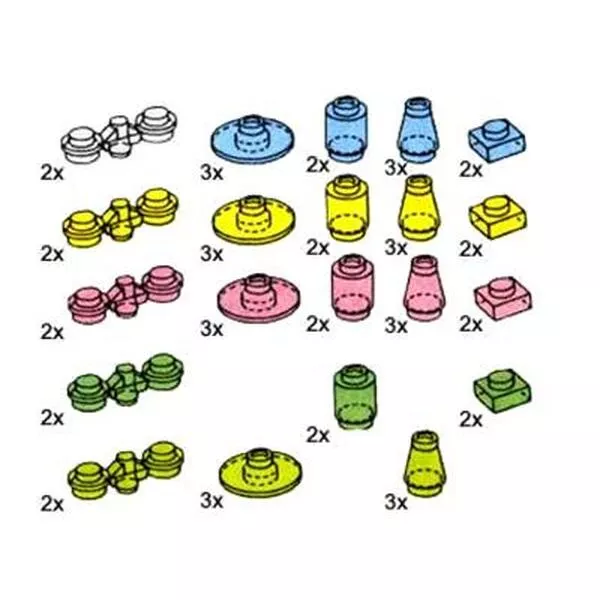 Service Packs 5042 Space Light and Radar Plates, Disks and ConesTransparent Lights