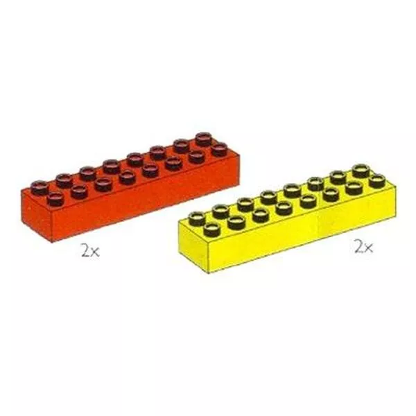 Service Packs 5088 Duplo Long Beams 2x8 Red and Yellow